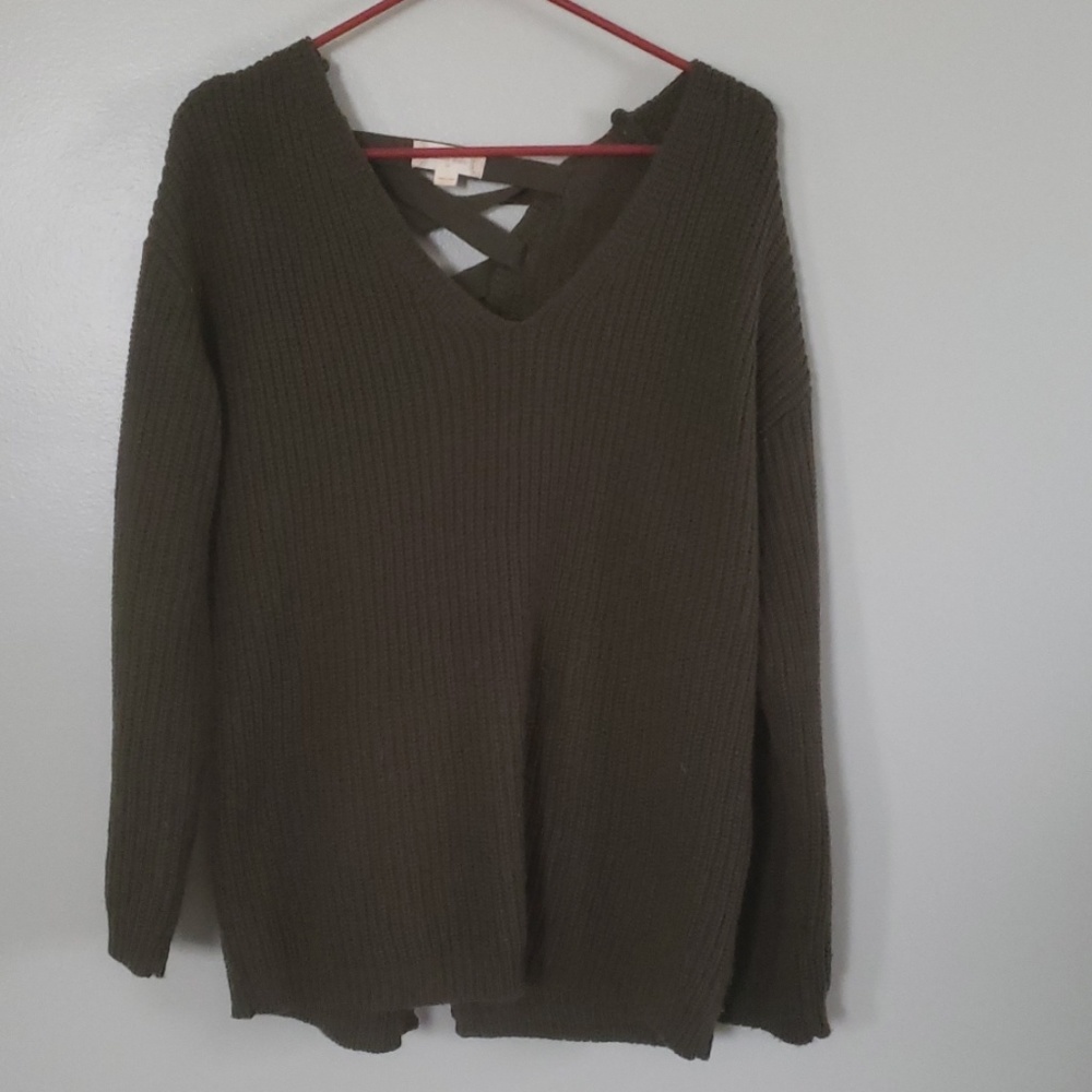 Altered State sweater with lace up detail on back